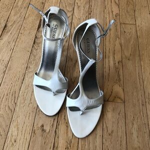NWOT Guess Elegant White Heeled Sandals